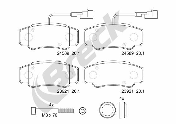 Set placute frana,frana disc 23921 00 703 10 BRECK